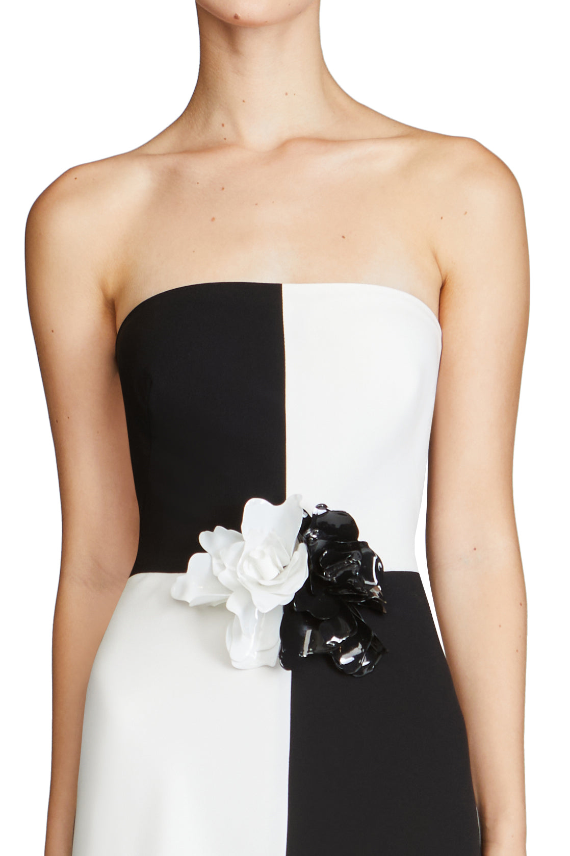 10113455-CASSIA CREPE COLOR BLOCK GOWN