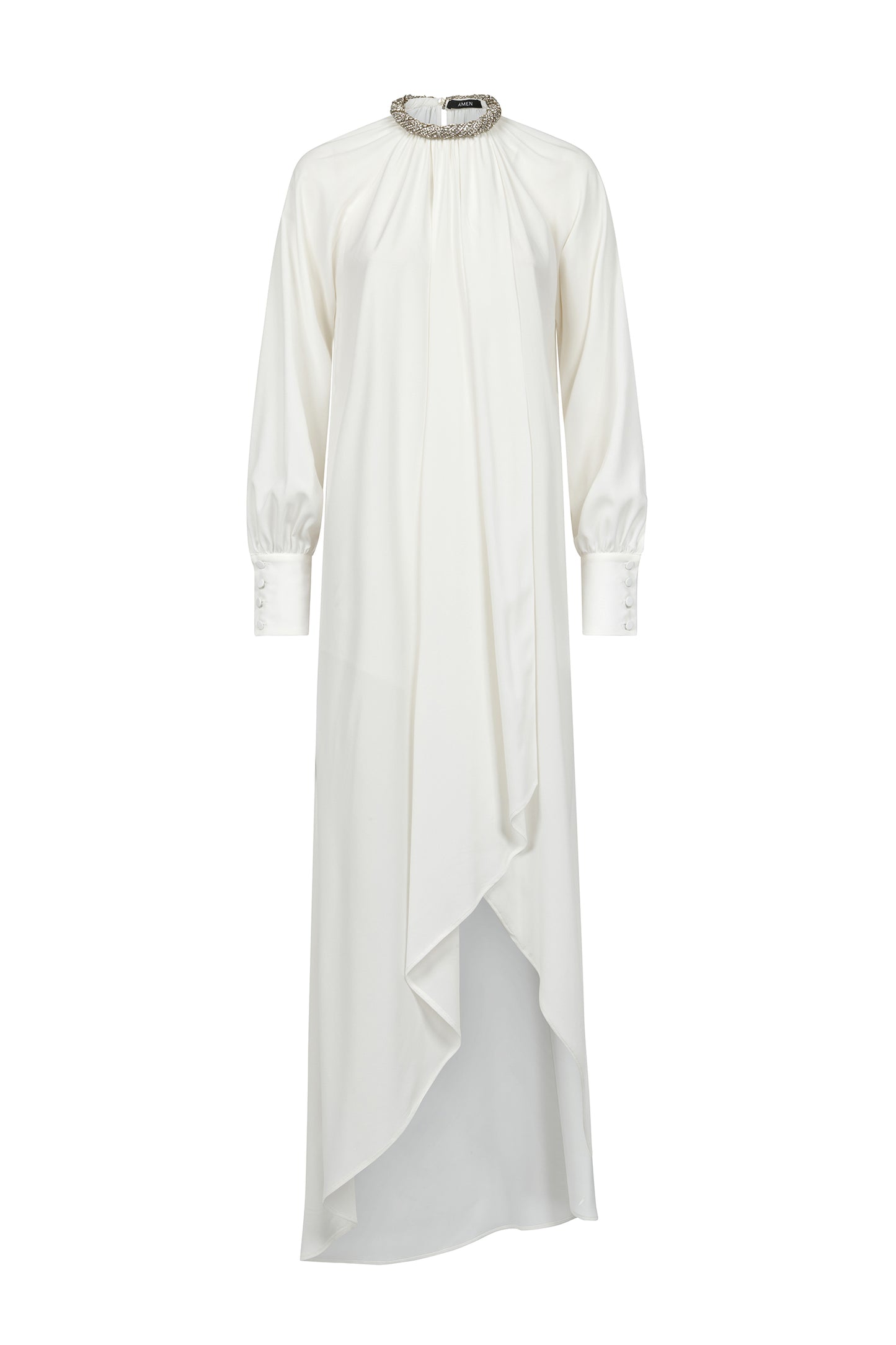 Long dress in Chiffon W/TORCHON