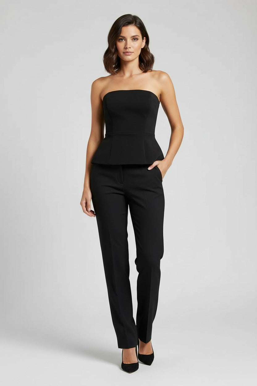 VELVET TOP AND TROUSER SET