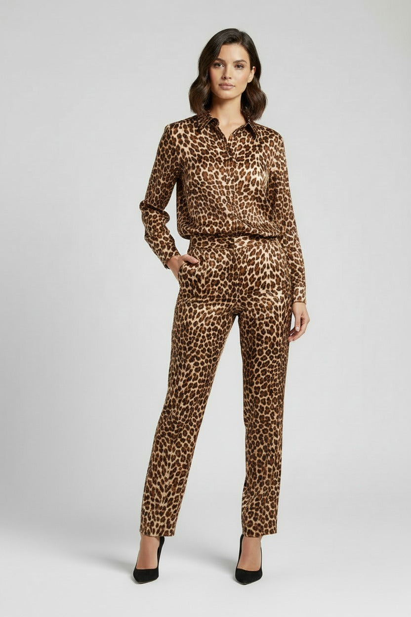 LEOPARD SHIRT AND TROUSER (SET)