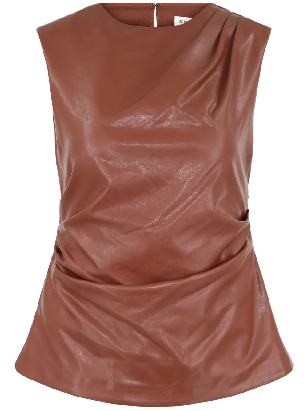 WYNTER S/L DRAPED TOP-CHESTNUT (6)