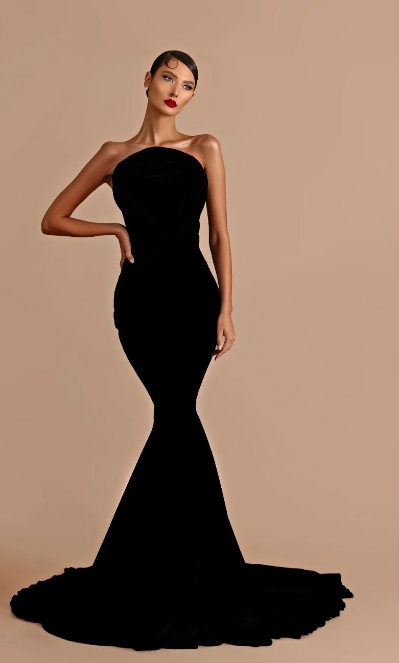 strapless gown