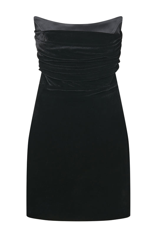 SHORT DRESS IN VELVET