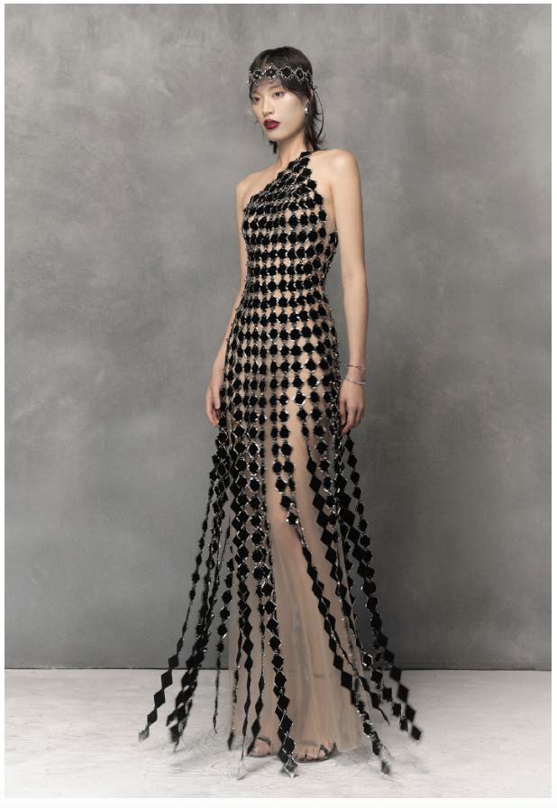 Long sheer tulle dress with black(m)
