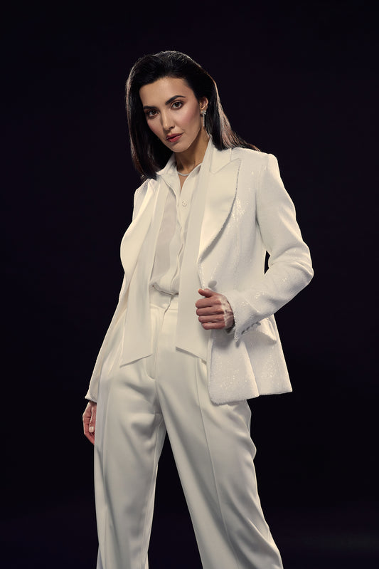 SEQUINS BLAZER AND PANTS