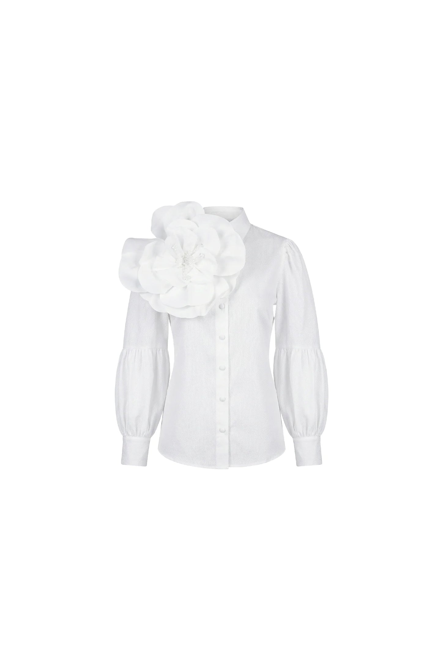 White flower shirt