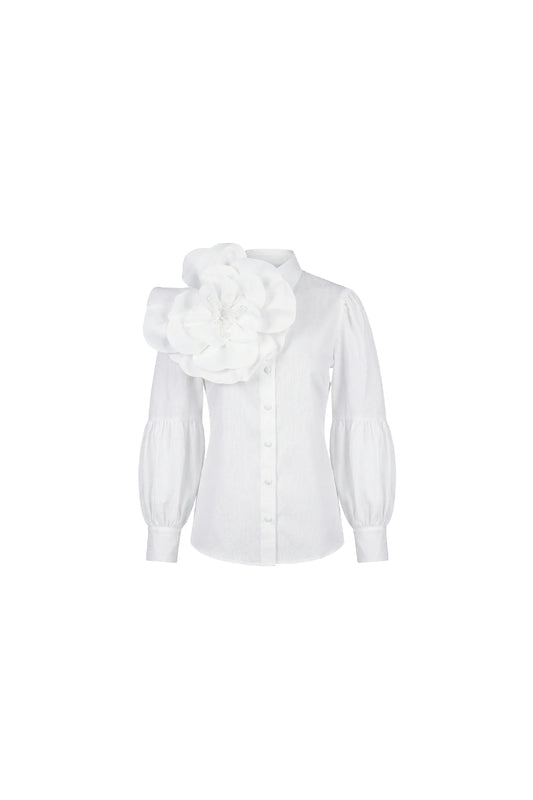 White flower shirt